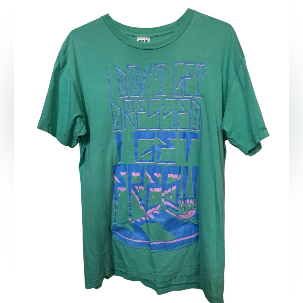 Retro High End I Get Fresh Sneaker Head Streetwear Men’s L Green Graphic T-Shirt